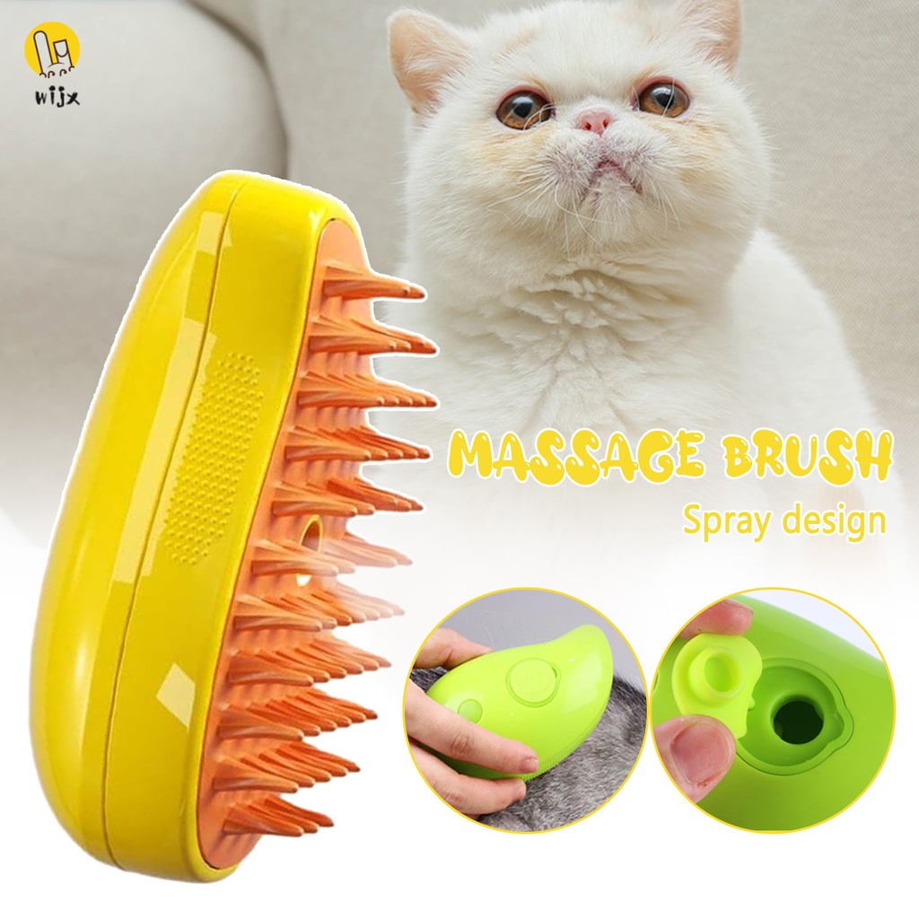 3 Em 1 Escova A Vapor Para Gatos De Massagem Fácil De Usar Remoção De Pêlos Emaranhados