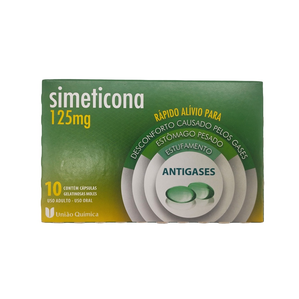 Simeticona 125mg 10 Cápsulas Gelatinosas Moles União Química | Shopee ...