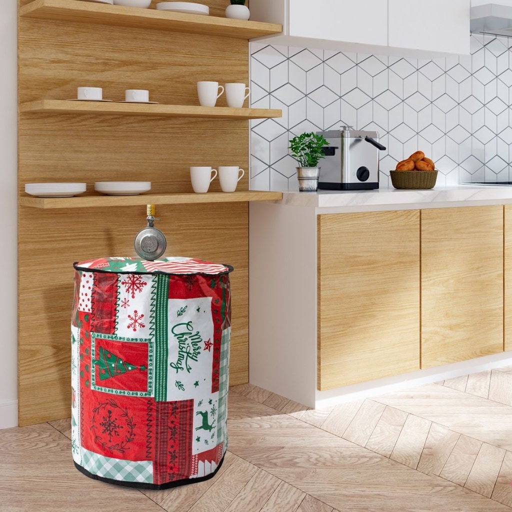 Capa Protetora para Botijão Bujão De Gás Impermeável Natal