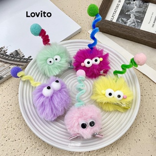 Lovito Presilhas De Cabelo De Pelúcia De Pelúcia Fofa De Desenho Animado Para Mulheres LFA10033