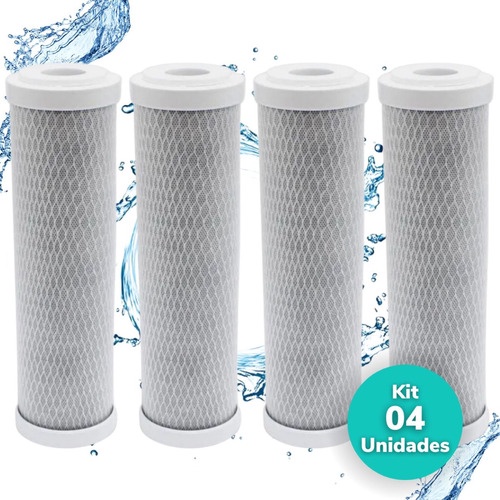 Refil Filtro Carvão Ativado Carbon Block 10 X 2,5 4 Unidades