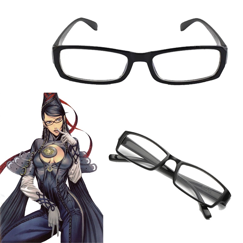 Jogo Bayonetta Cerezita Óculos De Bruxa Black Eyewear Unisexo Moda Homem Mulher Cosplay Acessório