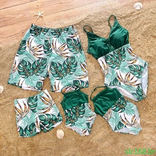 A-pieces família roupas combinando maiô mãe e filha e filho e pai shorts e decote v 94698
