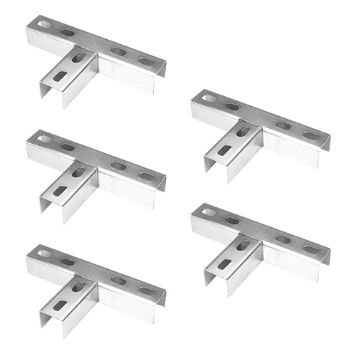 Kit 5 Emendas Interna T Aco Para Perfilado 38x38 Pre Zincado