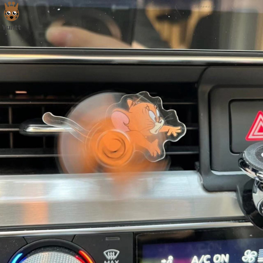 Decorações Divertidas Para Ventilação Do Ar Carro Tom E Jerry Car Acessórios Cartoon Ornamentos Que Podem Girar Cat mouse chase