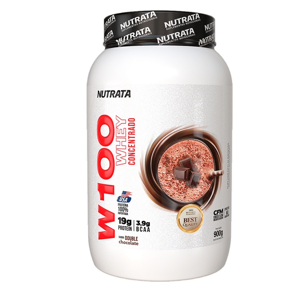 Whey Concentrado W100 Nutrata Double Chocolate 900g