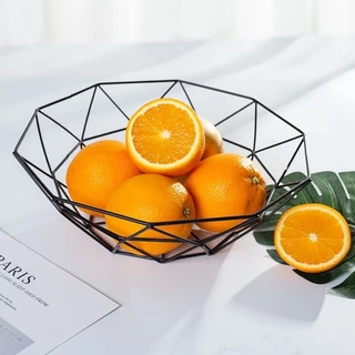 Fruteira Cesta Aramada Modelo Com Acabamento Preto
