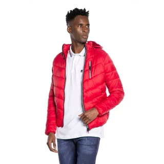 Jaqueta Masculina Nylon Detalhe Com Ziper Polo Wear Vermelho Médio