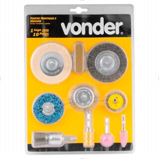 Jogo de Pontas Montadas com 10 Peças 1250010000 Vonder