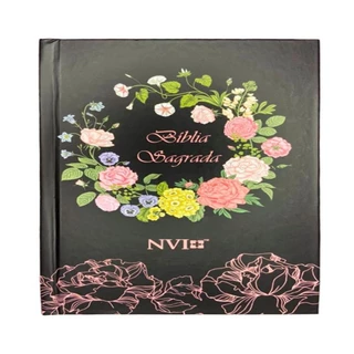 Bíblia Sagrada | NVI | Letra Hipergrande | Capa Dura | Contorno Rosas Pretas