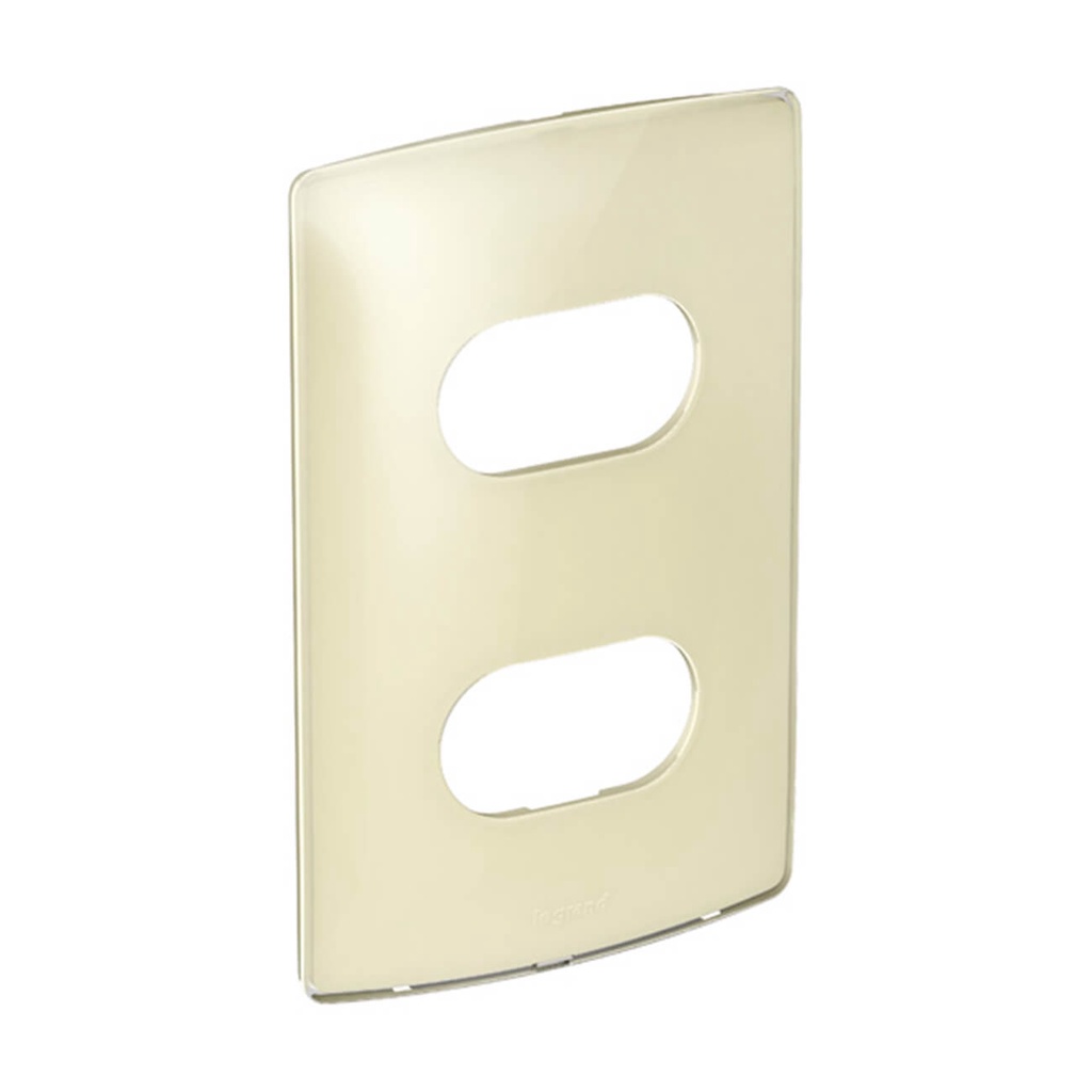 Placa 2 Postos Separados 4x2 Nereya Quinoa Gloss 663224 Legrand ...