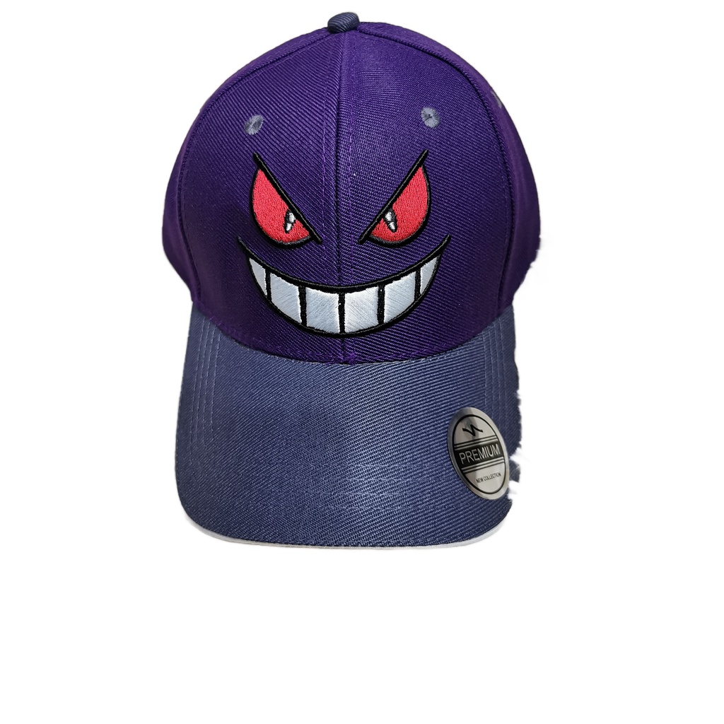 Boné Anime Gengar Pokemon Roxo Com Regulagem Bordado