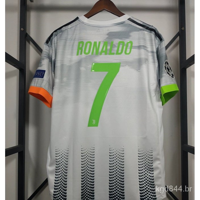 19-20 Juventus Co-branded RONALDO DYBALA Versão Alta Qualidade T-shirt Personalizado Para Casa Retro Futebol Jersey.