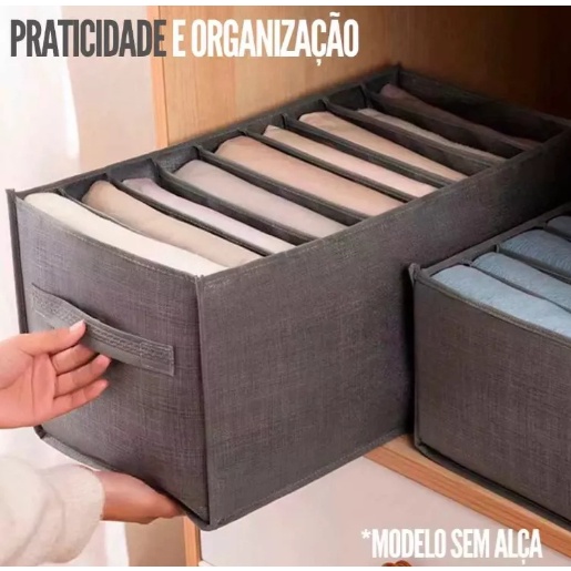 Organizador De Roupas Com 9 Divisórias Grande Cores Sortidas MSMIGOS1008