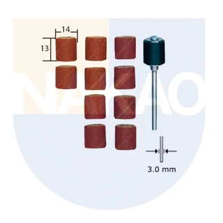 Conjunto de Lixas Cilíndricas 14X13mm com Suporte 28978 Proxxon 10 Unidades