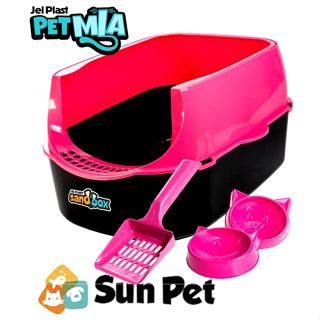 Kit Caixa de Areia Pop Furão Pet para Gatos Marrom - 3 Peças - petbox