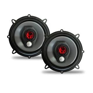 Kit Alto Auto Falantes Bomber 5 Polegadas Triaxial Carro Som Cor Vermelho E Preto