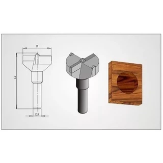 Broca Forstner para Dobradiças 15mm 2315002.05 Radix