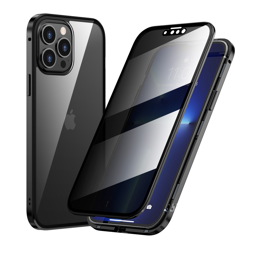 Caixa Magnética De Adsorção Para IPhone 15 14 13 12 11 Pro Max 14Plus 15plus 360 Graus De Proteção De Privacidade