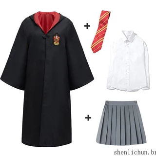 Uniforme escolar Adulto Crianças Sonserina Hufflepu Traje Hermione Pacote 028