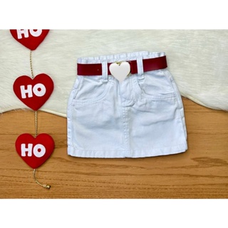 Saia jeans hot sale branca infantil