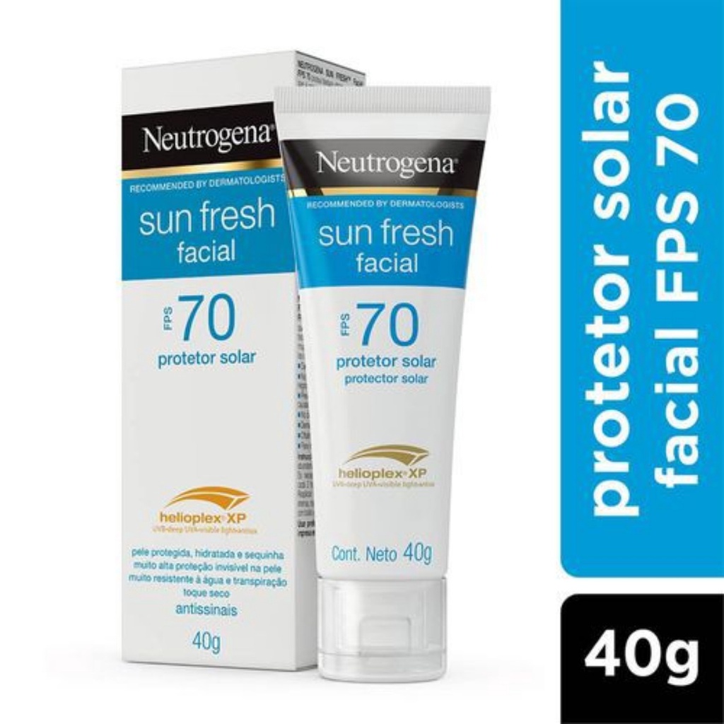 Neutrogena Sun Fresh Facial Kit Protetor Solar 1 Unidades FPS70 40g