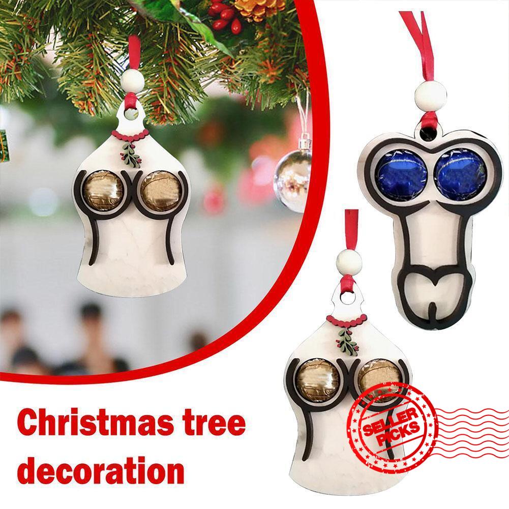 Ornamentos Engraçados Mordaça Presente Porta Chocolate Decoração Árvore De Natal Pendurado Novo T9Z9