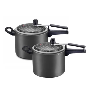 Kit 2 Panelas de Pressão 7 Litros Antiaderente Panelux Anti Aderente 7L Classic Preta 61067