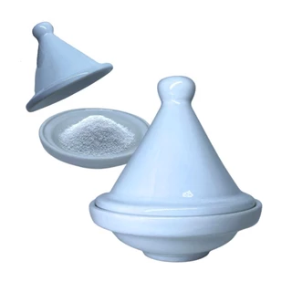 Saleiro Marroquino Tagine Porcelana Resistente Rita Lobo Branco