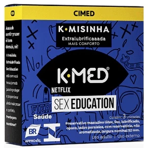 Preservativo K-Med Netflix Cimed com 3 unidades cada