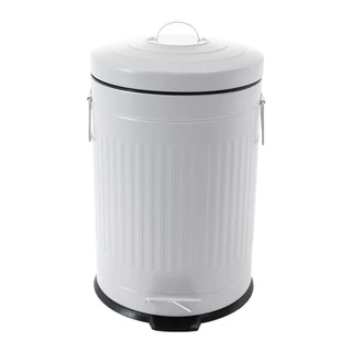 Lixeira Retrô com Pedal Branca 20 Litros