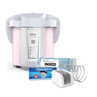 Autoclave Idealclave 8 Lts Rosa para Manicures, Beleza, Estética, Dermatologia com Kit Biossegurança