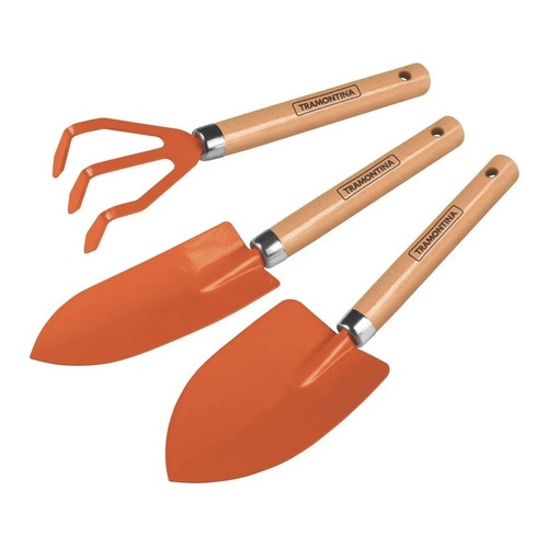 Conjunto Para Jardinagem 3 Peças Tramontina Kit Jardim Promoção