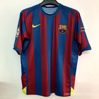 Barcelona 2005-06 retro S-XXL 10 ronaldinho 30 mosi Camisa De Alta Qualidade Para Casa