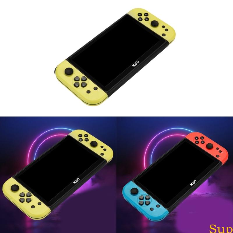 X80 Console De Jogo Portátil De 7 Polegadas Tela De Exibição Retrojogador De Vídeo Game