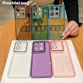 POCO X6 M6 Pro 4G Xiaomi Redmi Nota 13 Capa De Silicone Transparente Com Protetor De Lente De Câmera