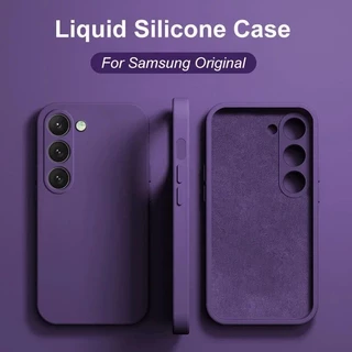 S25 S24Plus Caso De Telefone Silicone Líquido Samsung Galaxy S25 S23 S22 Ultra S24 FE S25 + Plus S23FE Capa Macia