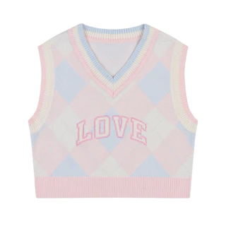 ToTo Heros Crianças Bebê Criança Meninas Amam Colete De Malha Bordado Argyle