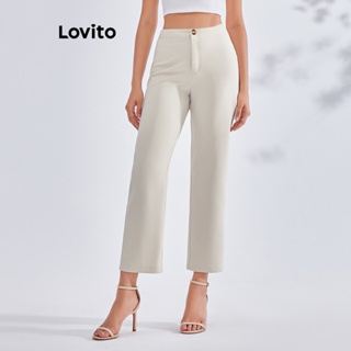Lovito Calça Elegante Básica para Mulheres LBE03075 (Alperce)