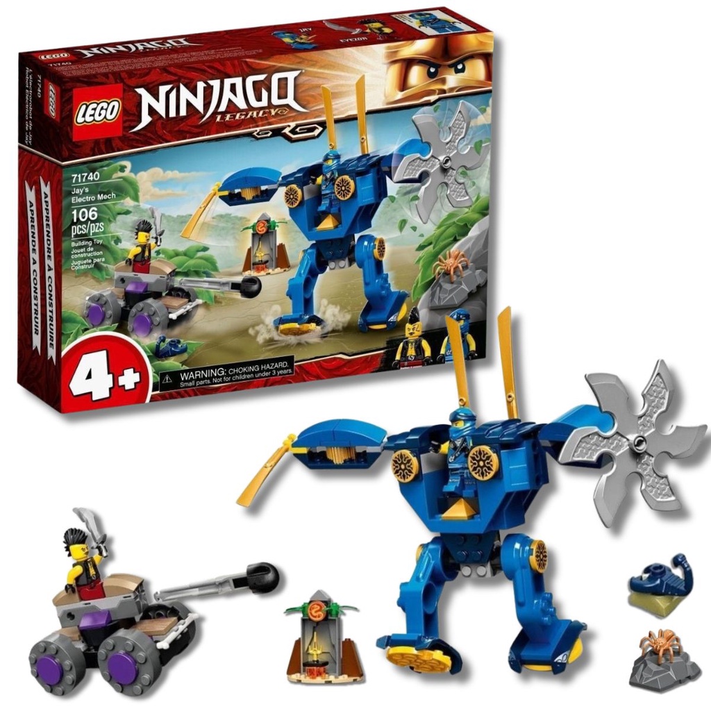 Bloco Lego Ninjago 106 Peças O ElectroMech de Jay 71740