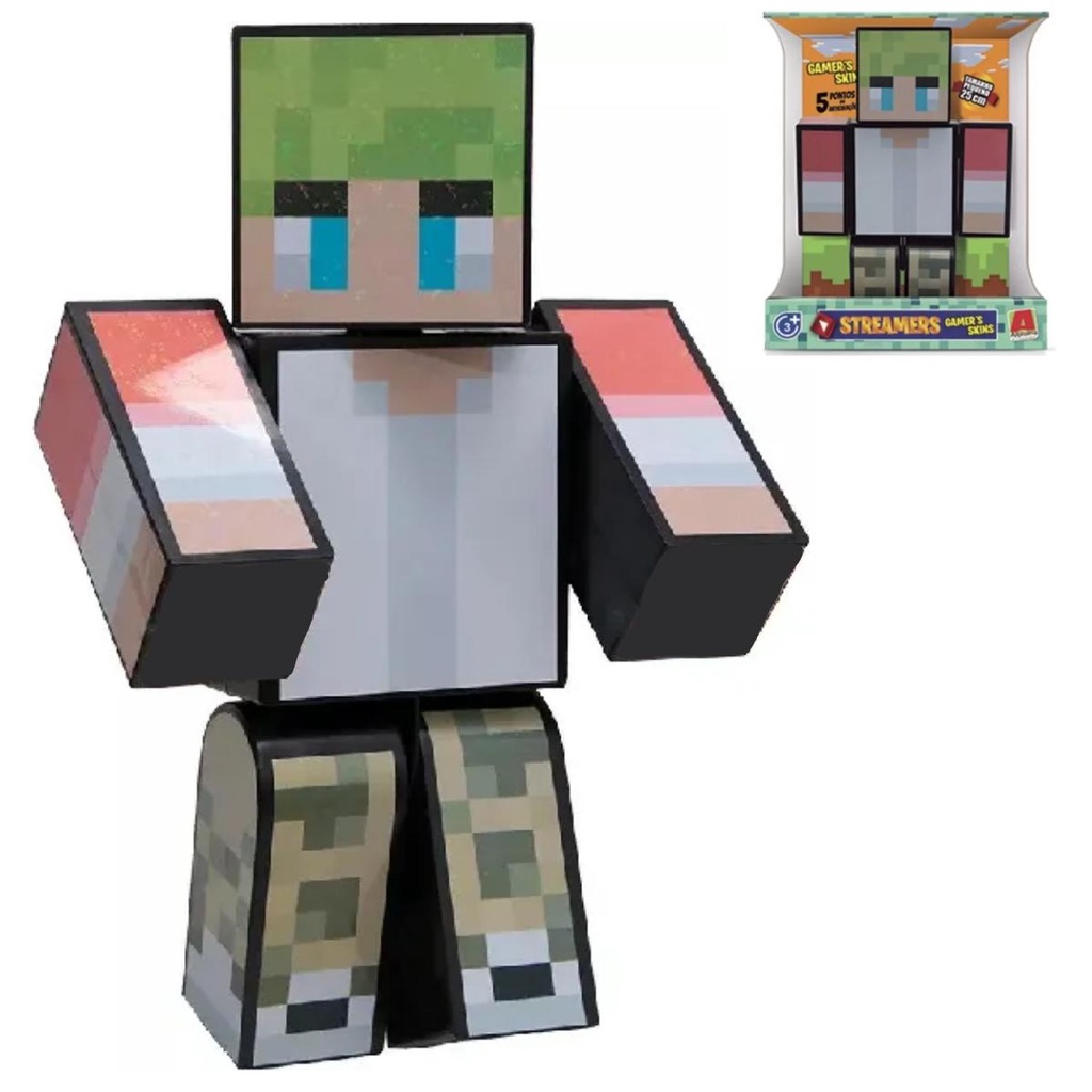Boneco Minecraft Streamers Pequeno Tommy - Algazarra | Shopee Brasil