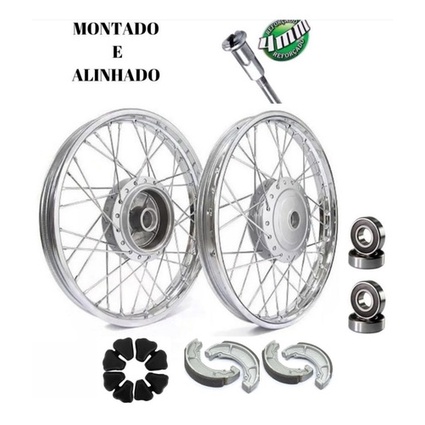 Jante Traseira Cg Titan Fan 150/160 + Rolamento+ Lona+ Bucha