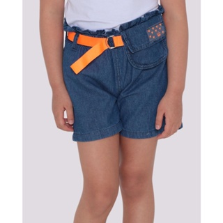 Short Jeans Infantil Clochart Pochet Azul
