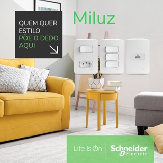 Módulo Tomada Br 2p+T 10A 250V 1M Aluminio Miluz Schneider