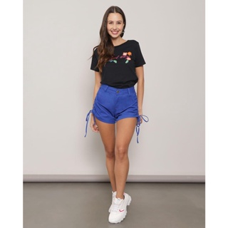 Short Sarja Feminino Colisse Azul