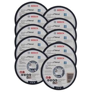 Discos de Corte 115mm p/ Metal Bosch Kit 10 Peças Standard for Metal