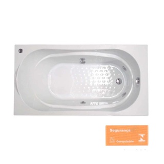 Banheira com Hidromassagem Aquaplás Lebloncril 150X80cm Branca