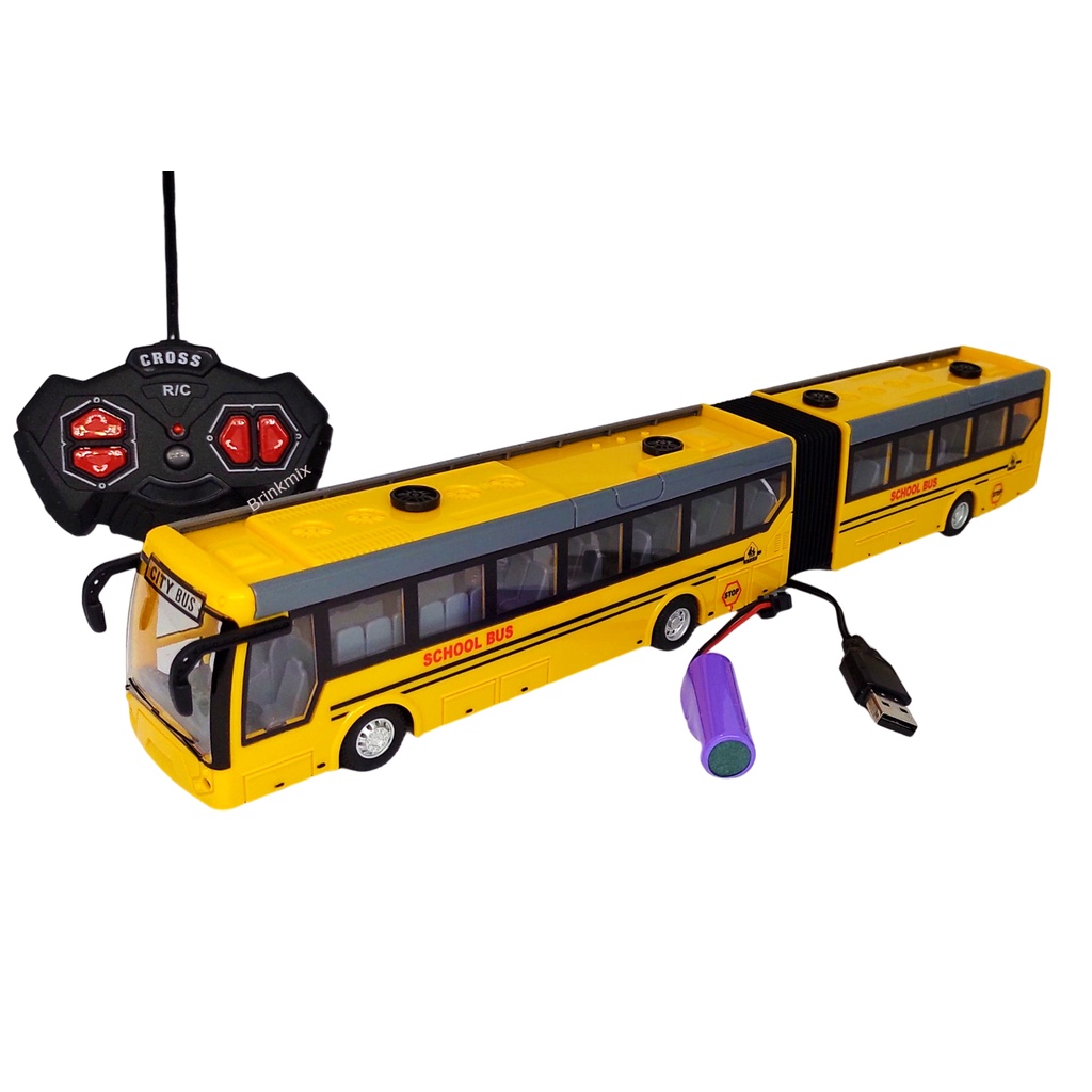 Ônibus de controle remoto, ônibus escolar simulado RC plástico luz LED  decoração para festa natalícia : : Brinquedos e Jogos