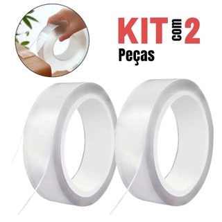 Kit Fita Mágica Adesiva Dupla Face Super Forte Gel Auto Colante Lavável