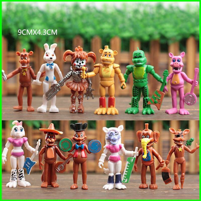 5pcs Anime Fnaf Five Nights At Freddy'S Personagem De Brinquedo De Ação  Figura Kids Gift Boy Toy